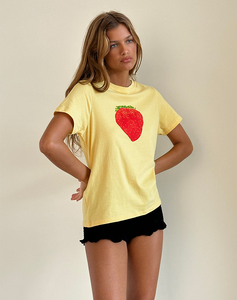 Image de Saki Tee in Lemonade Oversized Strawberry