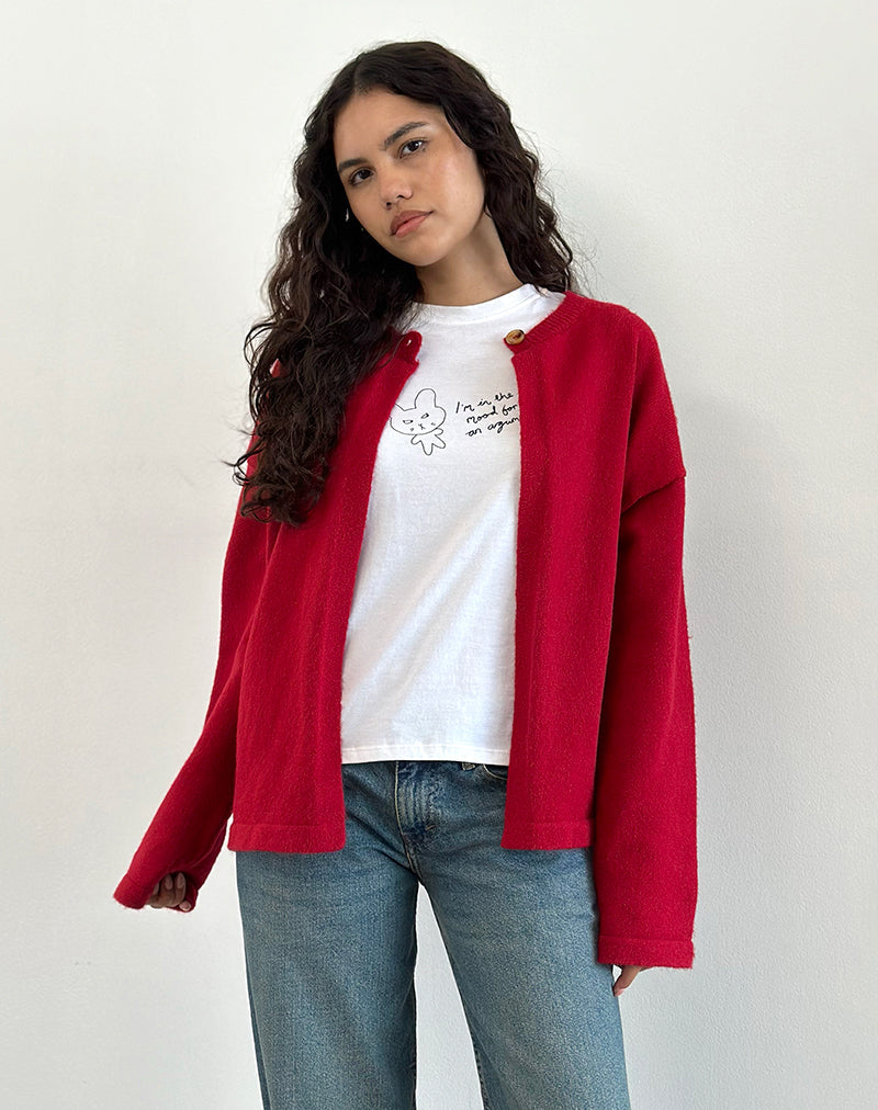 Image de Saki Tee in White Argument Mood Print