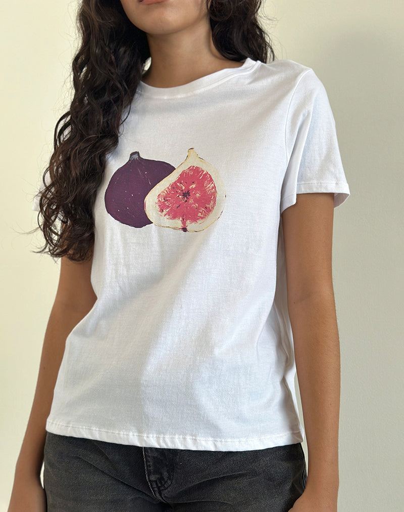 Tee-shirt Saki en blanc Fig