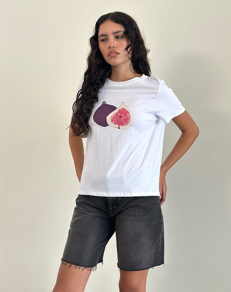 Tee-shirt Saki en blanc Fig