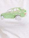 Voiture blanche et verte