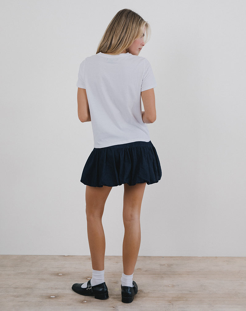 Image de Saki Tee in White with Olives Graphic