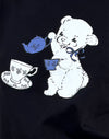 Noir avec impression Tea Time