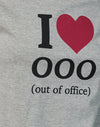 Gris Marl avec I Love OOO Graphic
