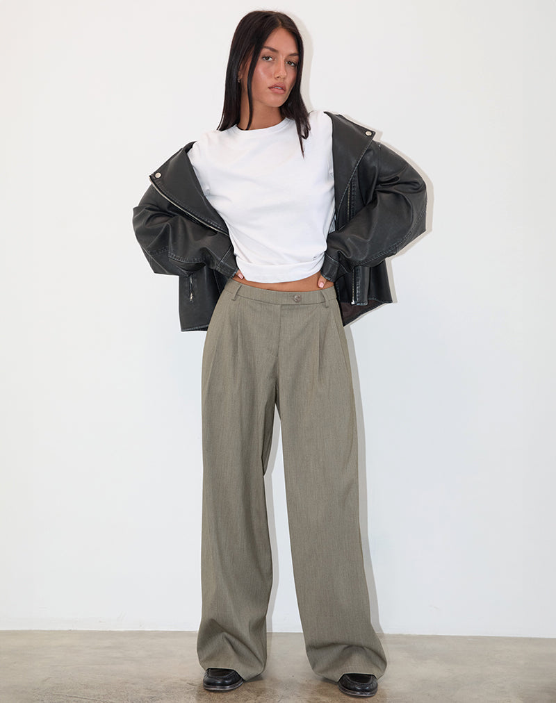 Image de Sakira Tailored Trouser in Khaki Grey