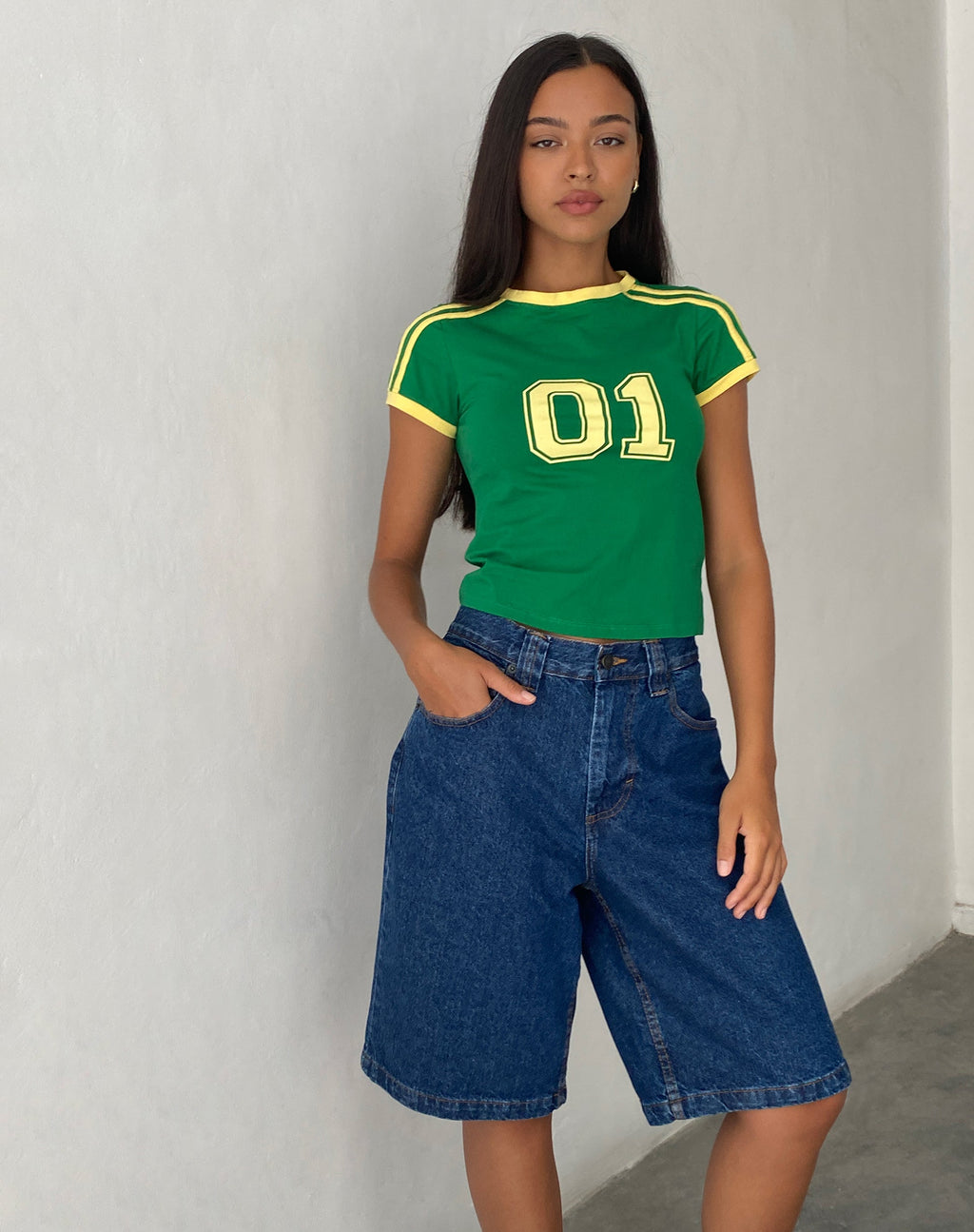 Salda Sporty Fitted Tee en vert