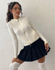 Image de Salinas Zip Up Knitted Hoodie in Ivory