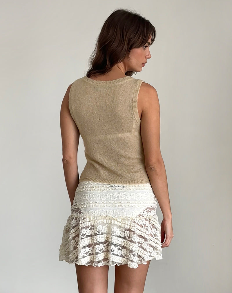 Image de Salisha Tank Top in Natural Sheer Knit