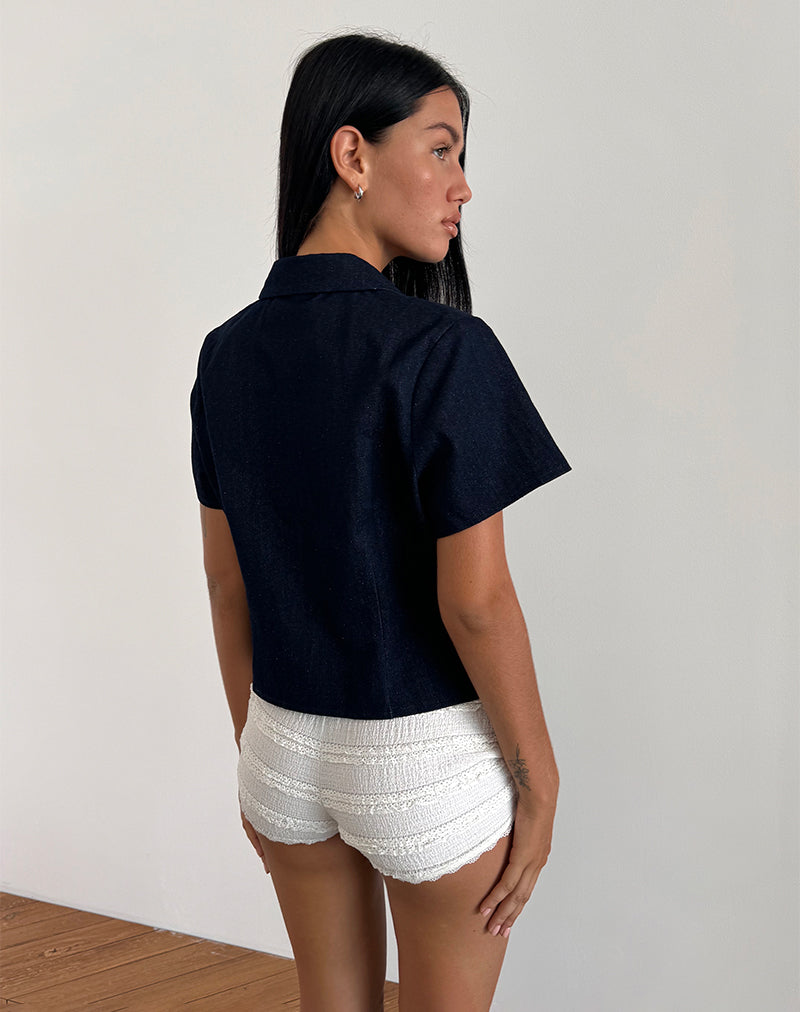 Image de la chemise Samas en indigo foncé