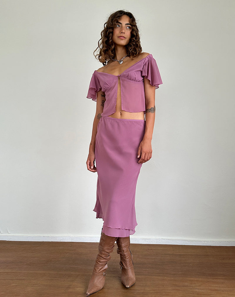 Image de Suharni Midi Skirt in Chiffon Mauve