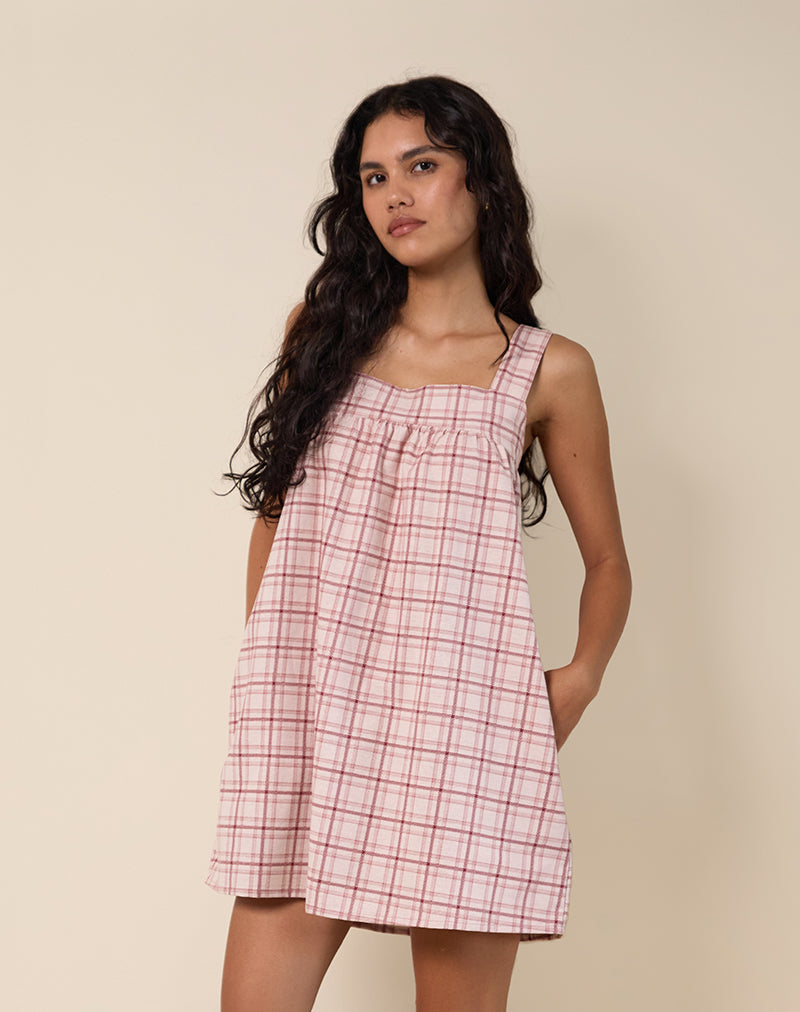 Mini robe Sanlia, Basic Tartan Pink
