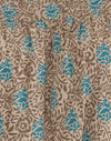  Batik bohémien floral bleu et marron