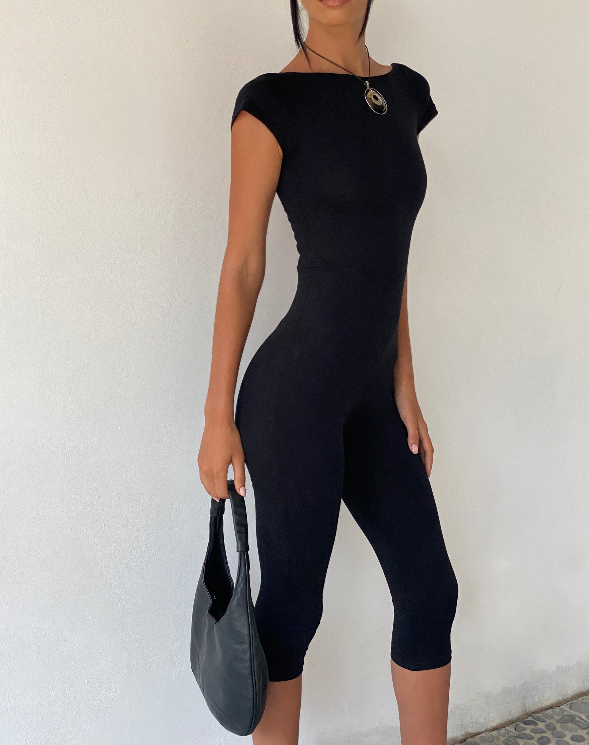 Image de MOTEL X JACQUIE Capri Unitard Saparia en noir