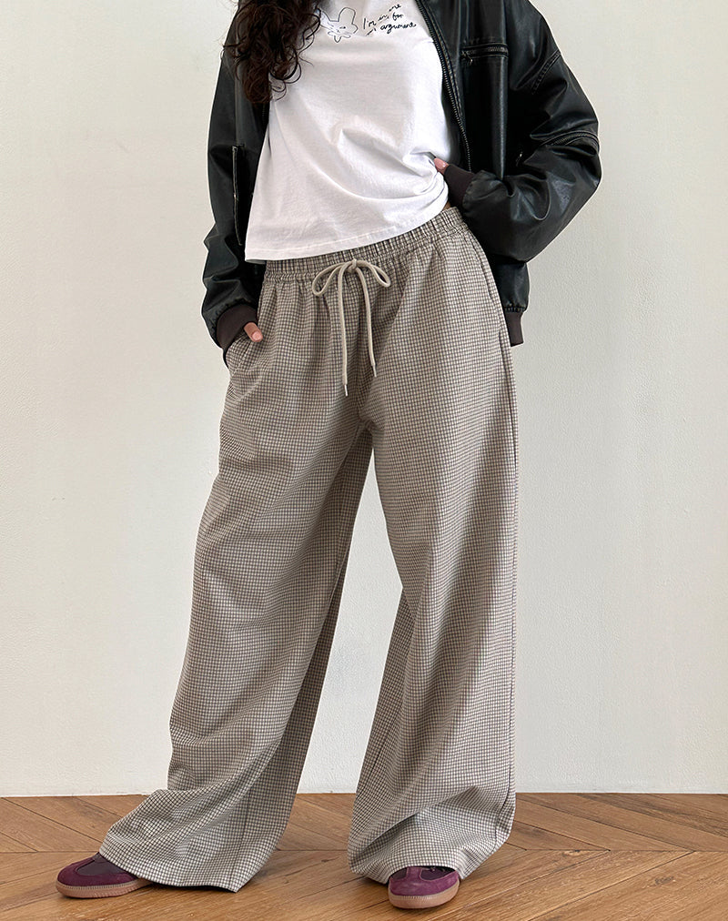 Image de Sasari Pantalon oversize à carreaux gris