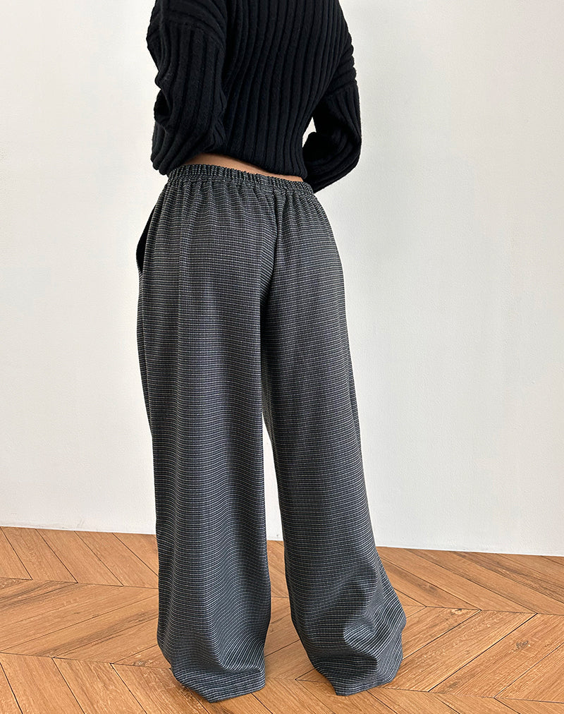 Image de Sasari Pantalon oversize à carreaux Navy