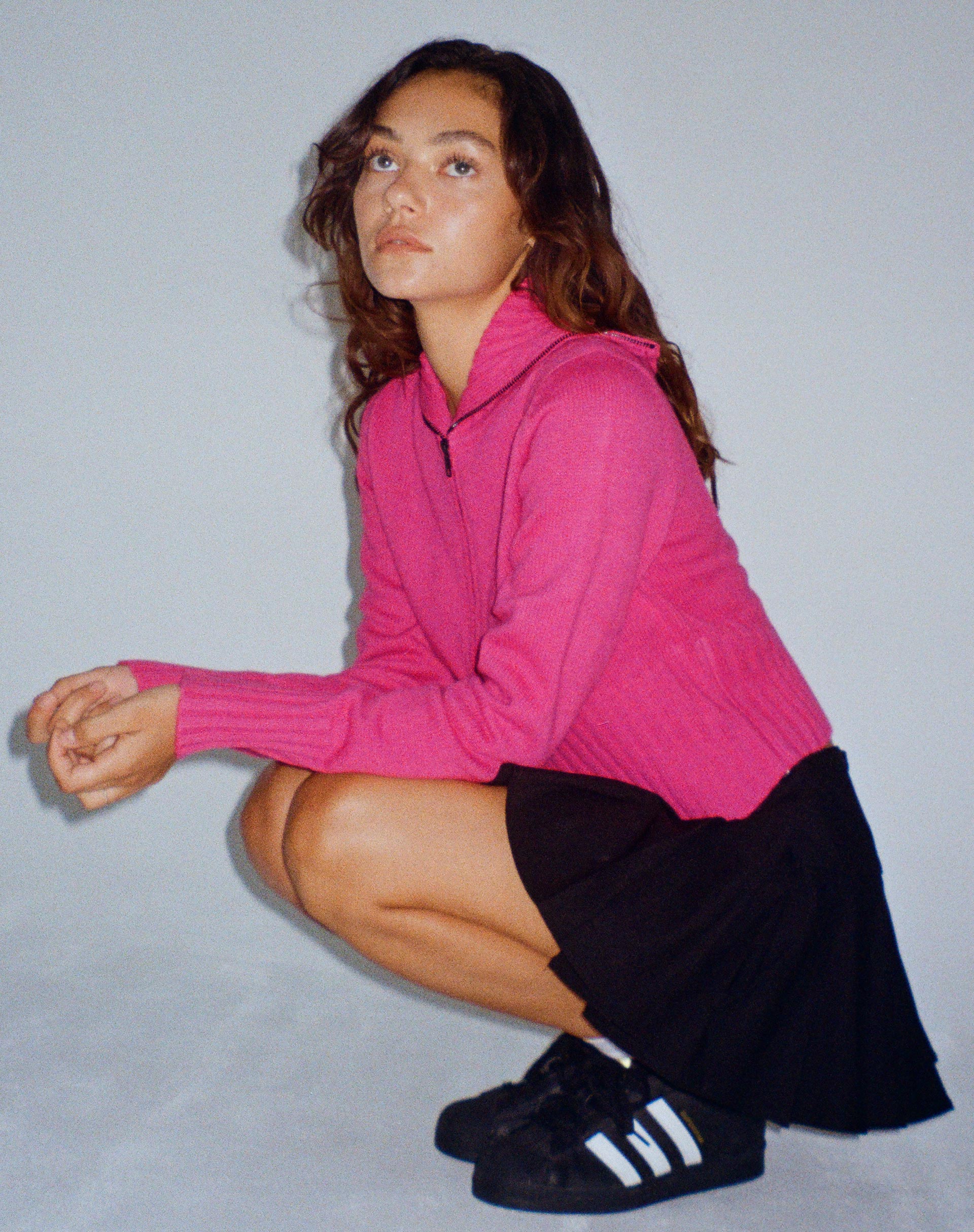 Image de Sasiku Zip Up Cardi en rose