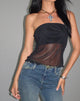Image de Saturi Mesh Longline Bandeau Top in Black