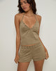 Image de Cressa Top en faux daim Mushroom Grey