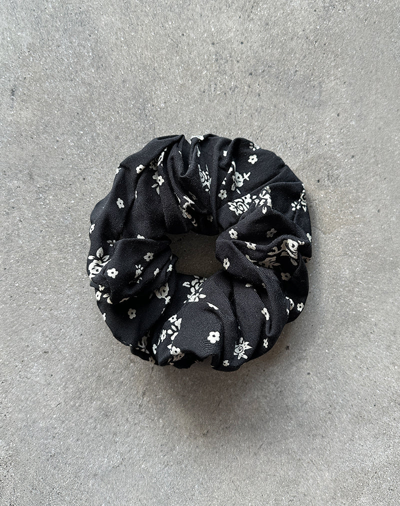 Chouchou en terre florale noir