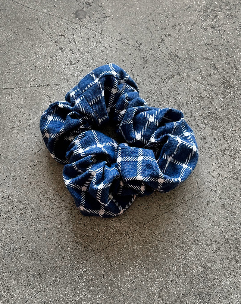 Image du chouchou en tartan marine