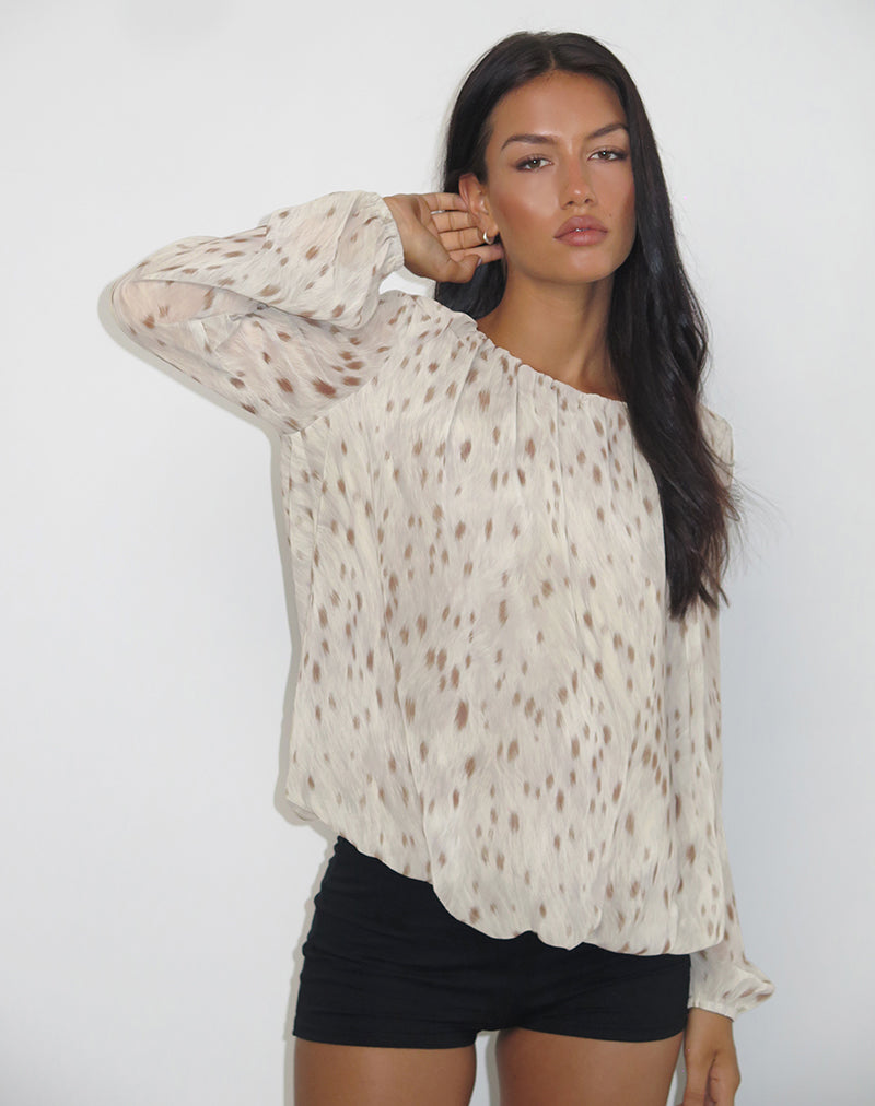 Image de Seita Oversized Blouse in Ivory Bambi Print