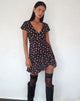 Image de Seleg Mini Dress in Flowing Rose Black