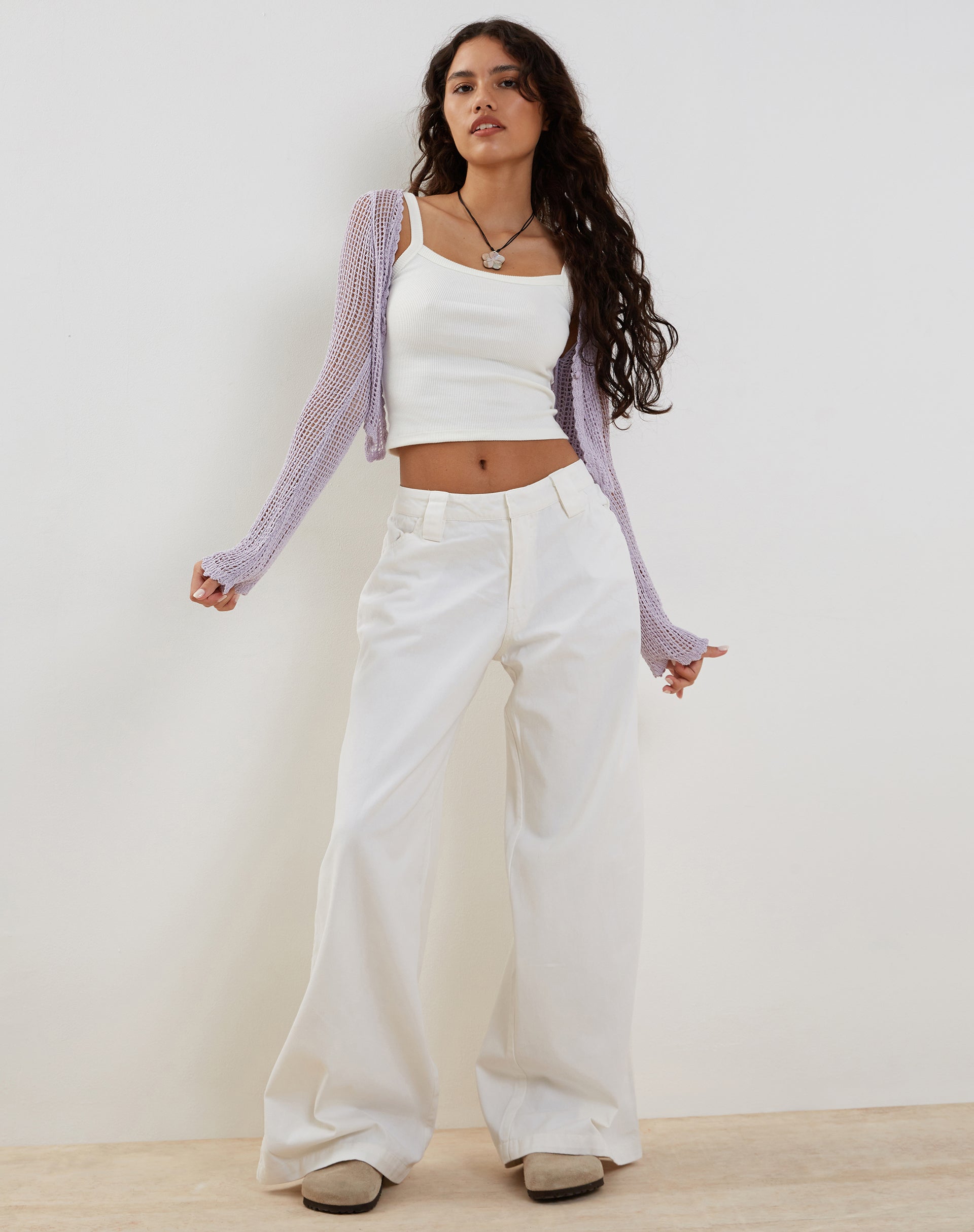 Image de Septa Cardigan en tricot croisé en lilas