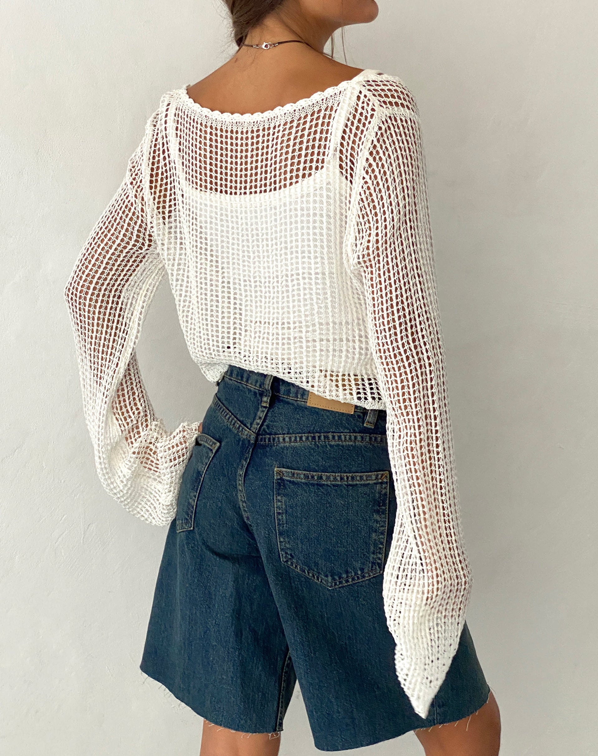 Image de Septa Cardigan en tricot croisé en ivoire