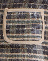 Paillettes Vintage à carreaux Marron