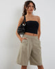 Image de Setya Long Line Tailored Shorts in Taupe