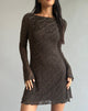 Image de Sevila Robe en maille jacquard Marron foncé