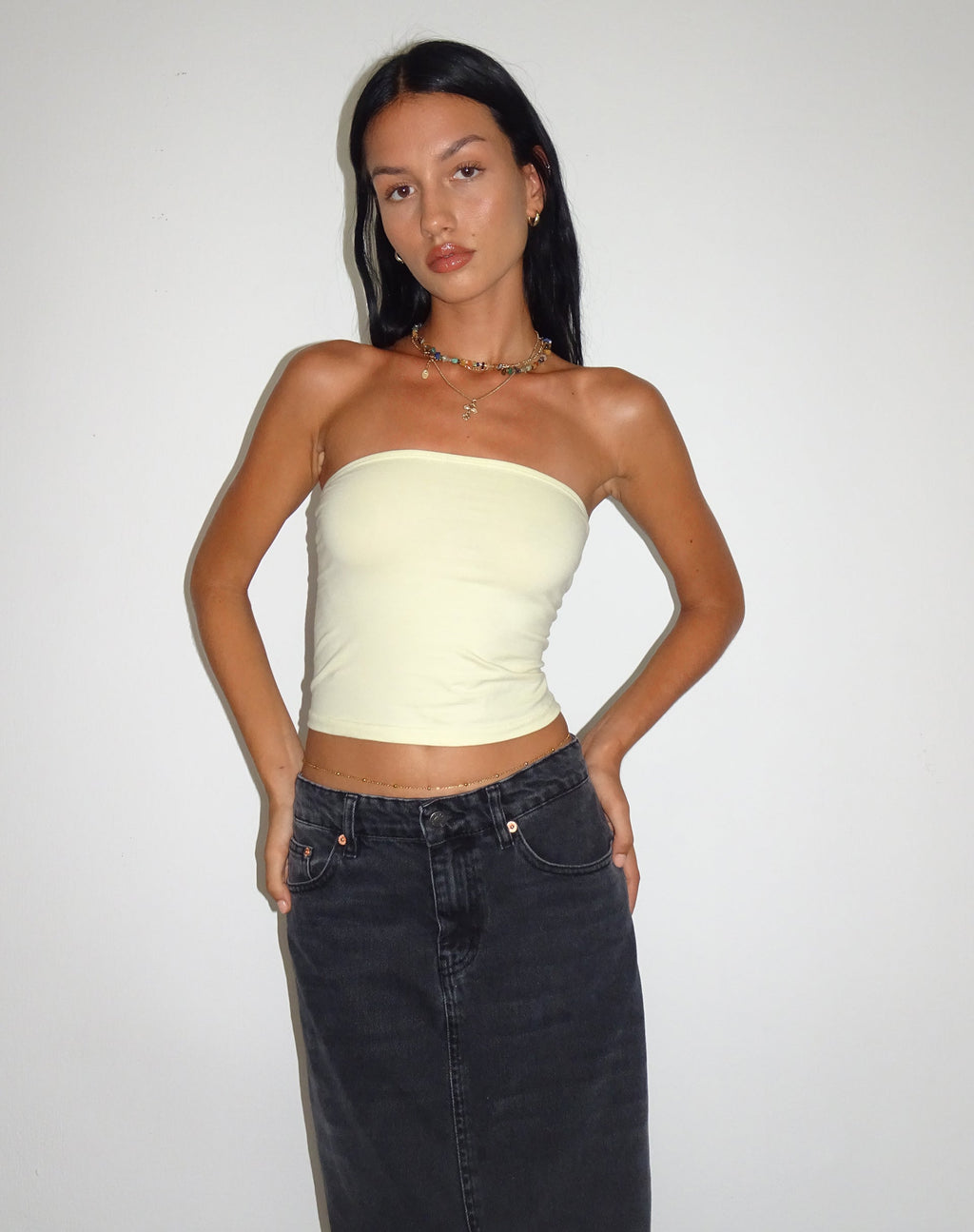 Top bandeau Shae, coloris crème