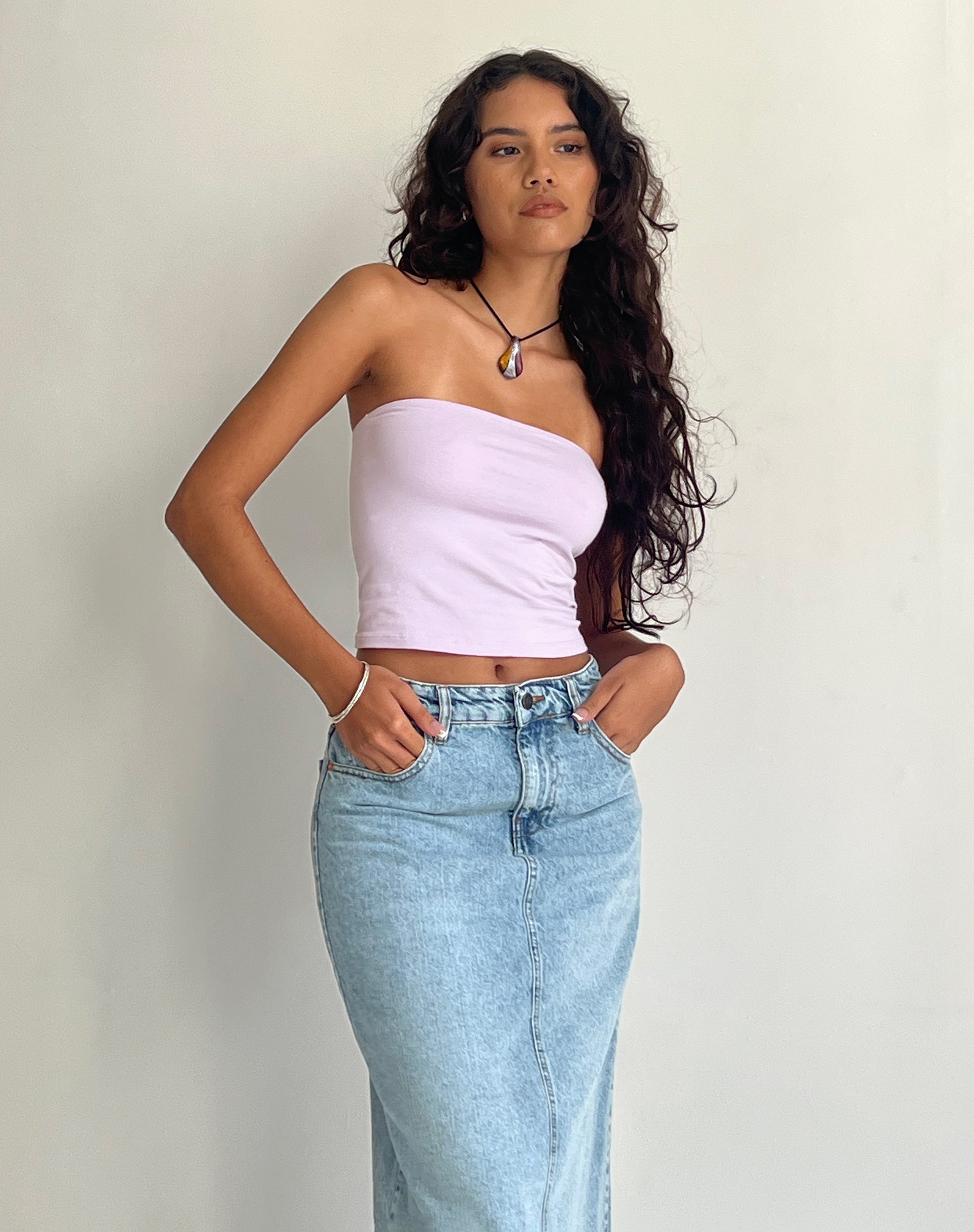 Image de Shae Bandeau Top in Soft Lilac