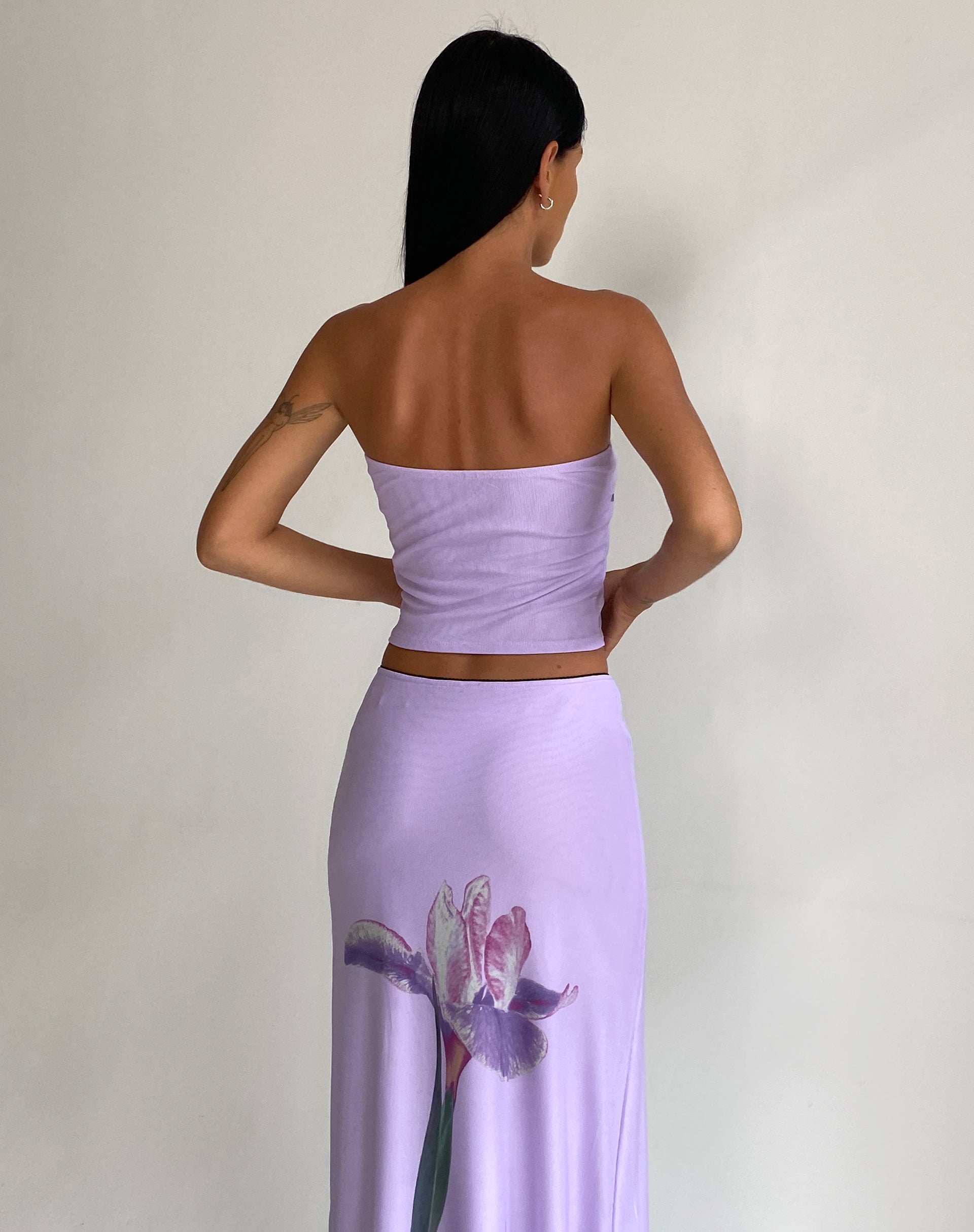 image de Shae Bandeau Top in Lilac Flower Placement