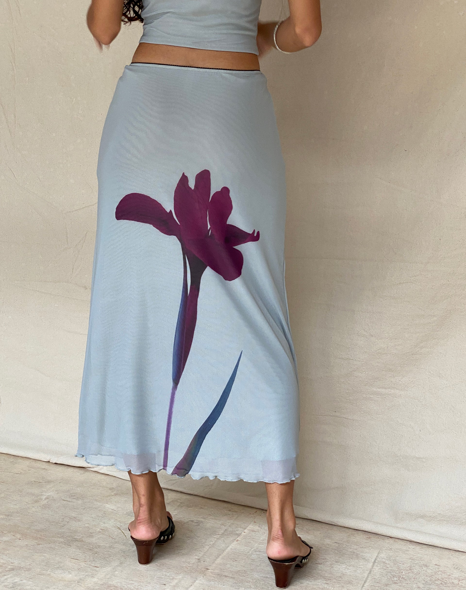 image de Lassie Midi Skirt in Mint Flower Placement