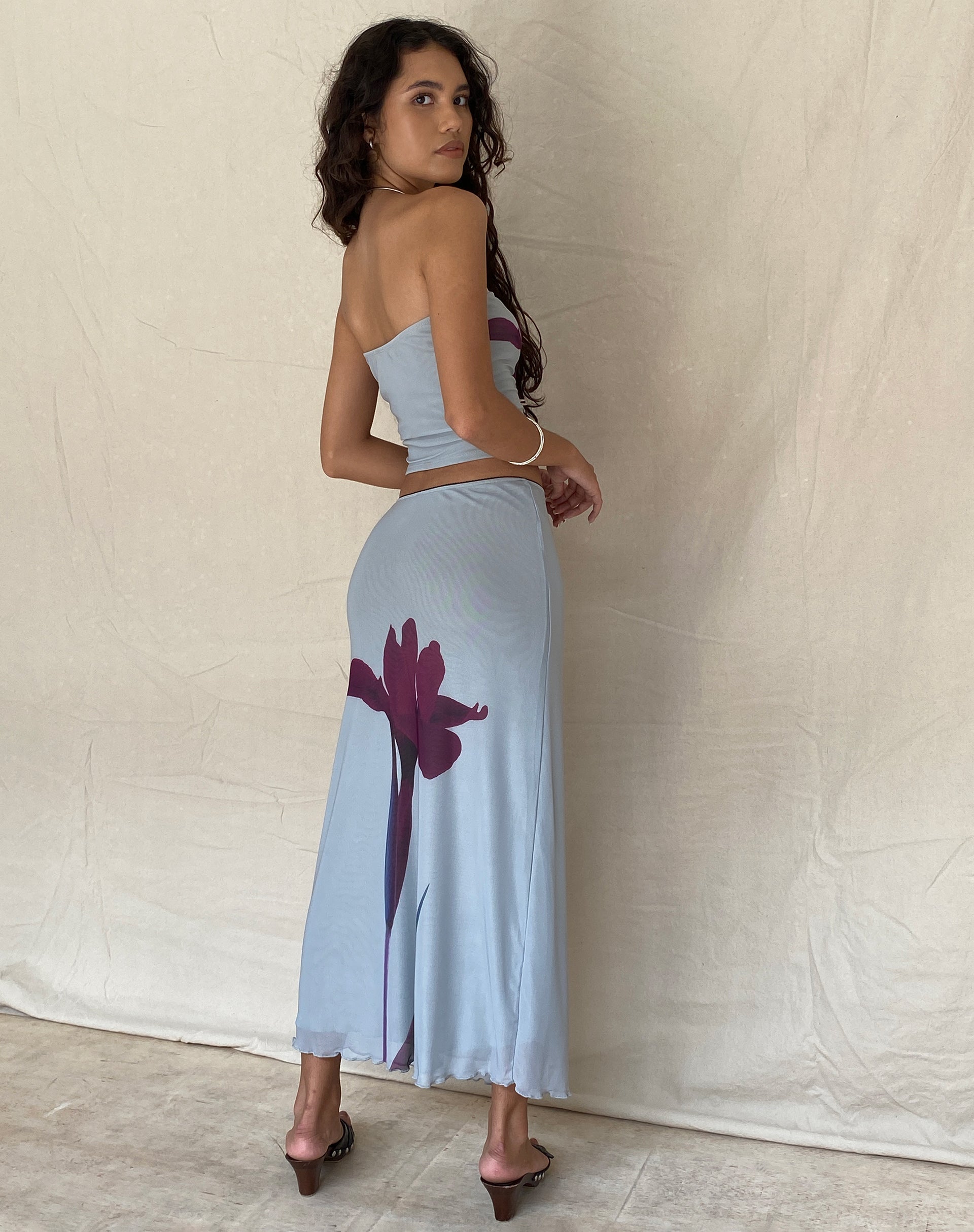 image de Lassie Midi Skirt in Mint Flower Placement