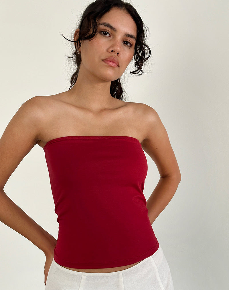 Image de Shaelo Bandeau Top in Adrenaline Red