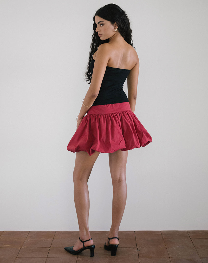 Image de Kiyowo Mini jupe bouffante, rouge adrénaline