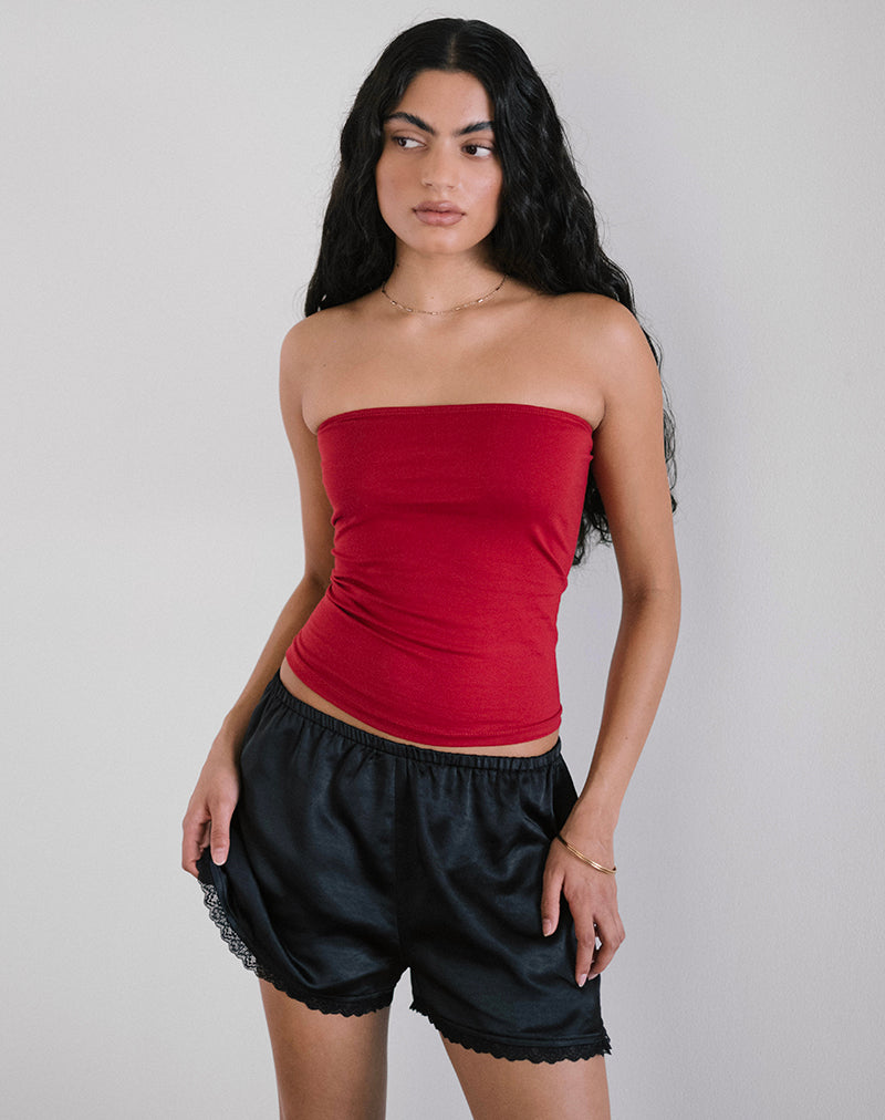 Image de Tega Shorts in Black with Black Lace