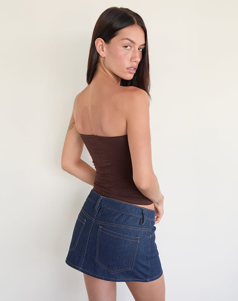 Image de Shaelo Bandeau Top in Bitter Chocolate Yellow Hibiscus