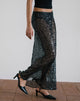 image de Vanessa Maxi Skirt in Sequin Mesh Black