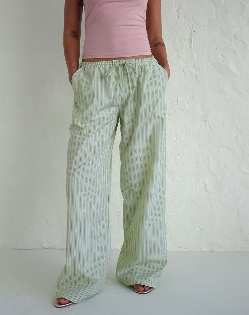 Image de Samir Trouser in Light Green Stripe