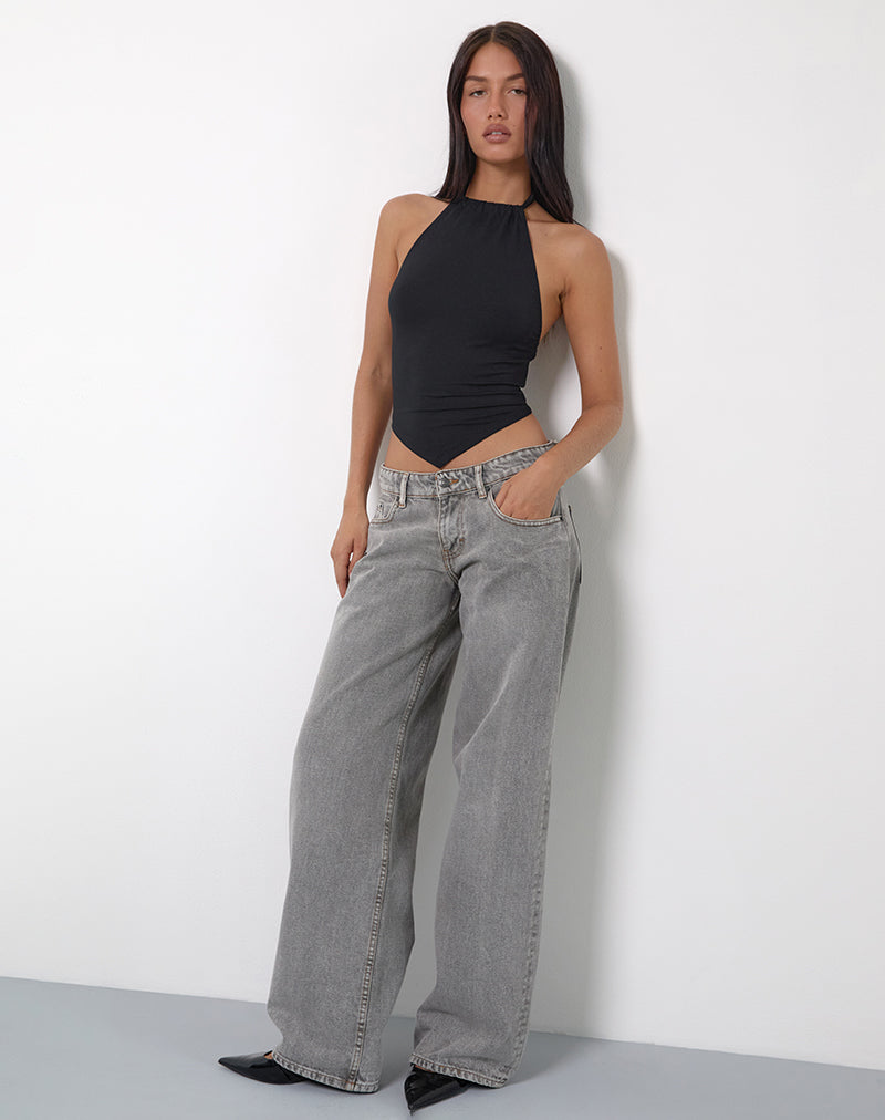 Image de Shalas Halter Top in Rayon Jersey Black