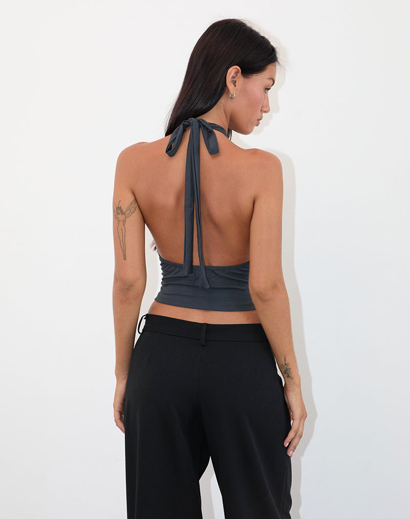 Image de Shalas Halter Top in Jersey Ocean Storm