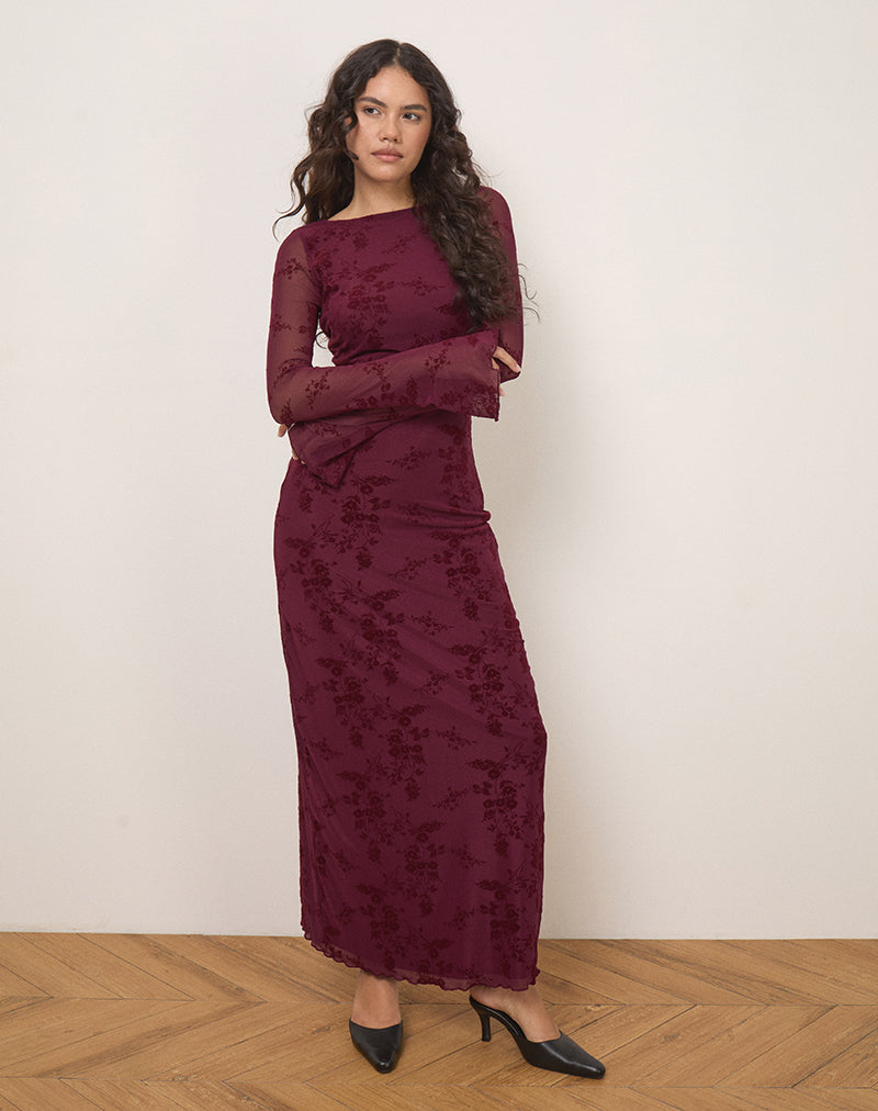 Image de la robe Shaleed en fleur botanique Marron