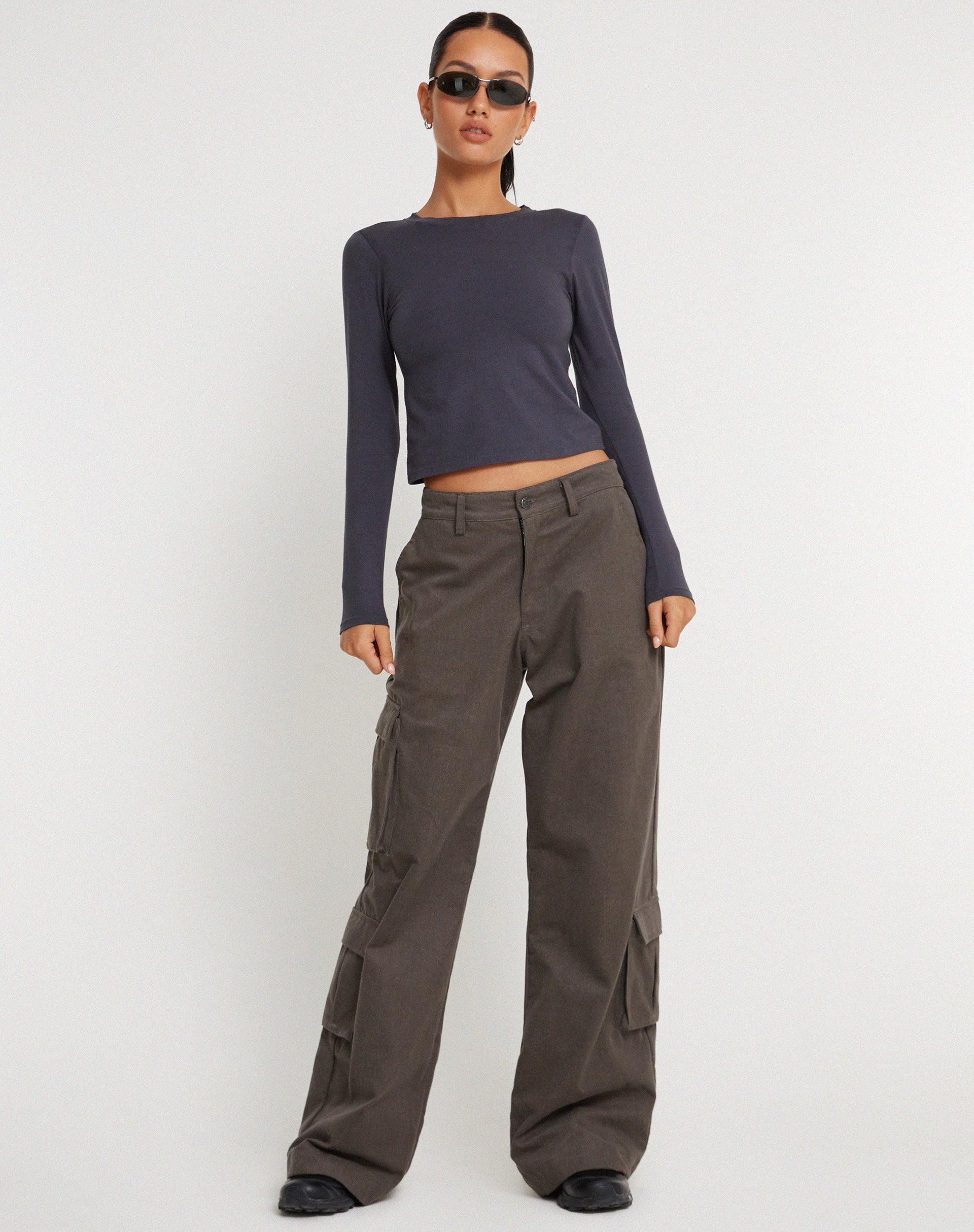 image de Shan Wide Leg Trouser in Dark Grey