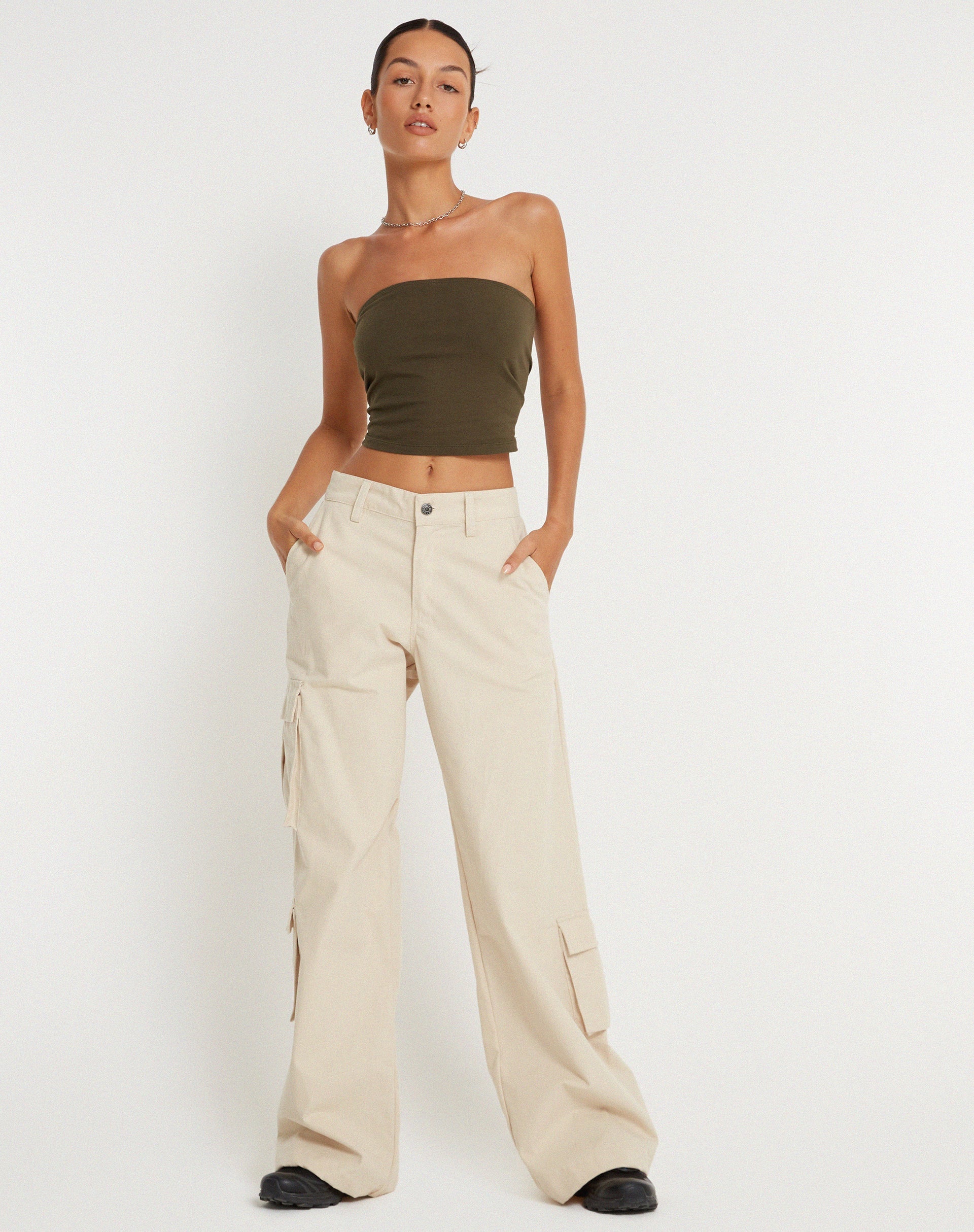 Image du pantalon à jambes larges Shan en écru