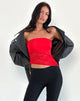 Image de Shanda Tube Top en dentelle rouge
