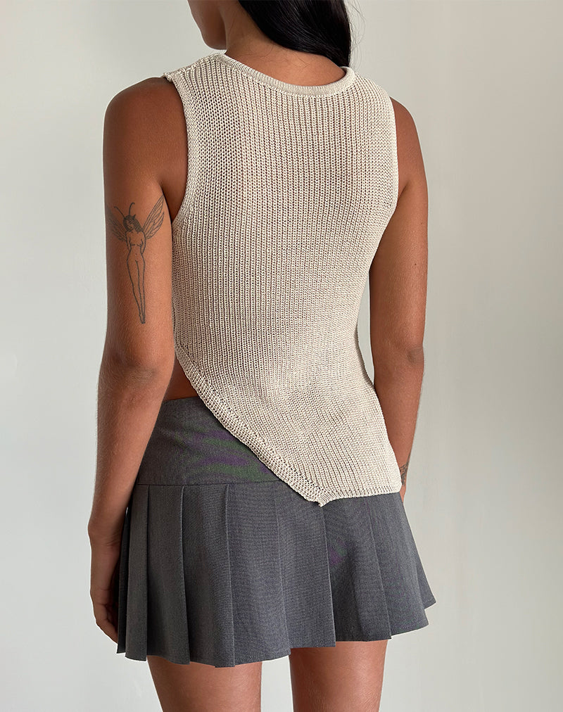 Image de Shartina Débardeur en tricot naturel