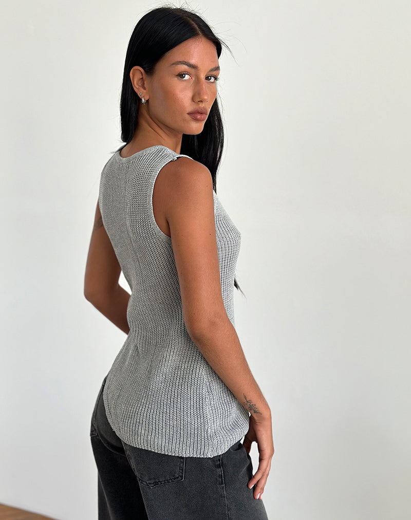 Image du débardeur Shartina en tricot gris